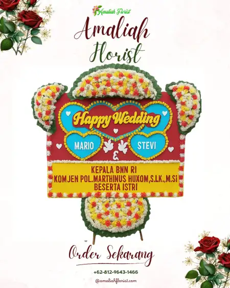 Papan Bunga Pernikahan Tlogoweru